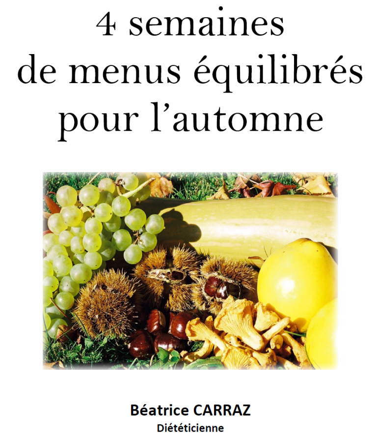 Menus pour l’automne - Alimentation et Santé